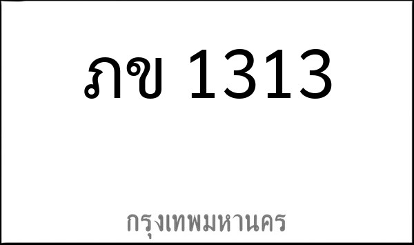 ทะเบียนรถยนต์ ภข 1313