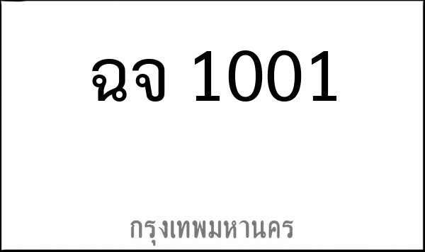 ทะเบียนรถยนต์ ฉจ 1001