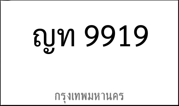 ทะเบียนรถยนต์ ญท 9919