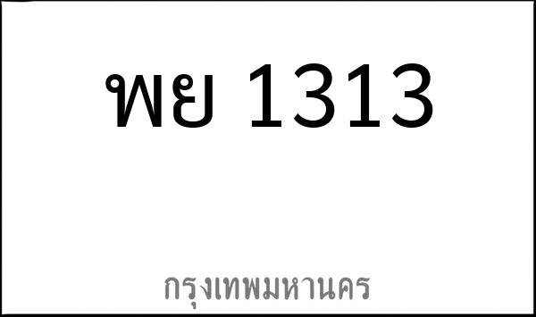 ทะเบียนรถยนต์ พย 1313