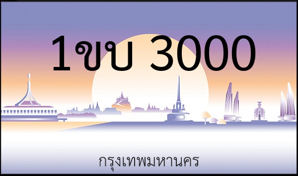 ทะเบียนรถยนต์ 1ขบ 3000
