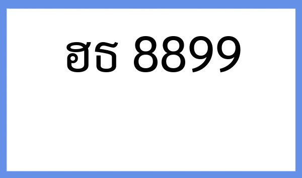 ทะเบียนรถยนต์ ฮธ 8899