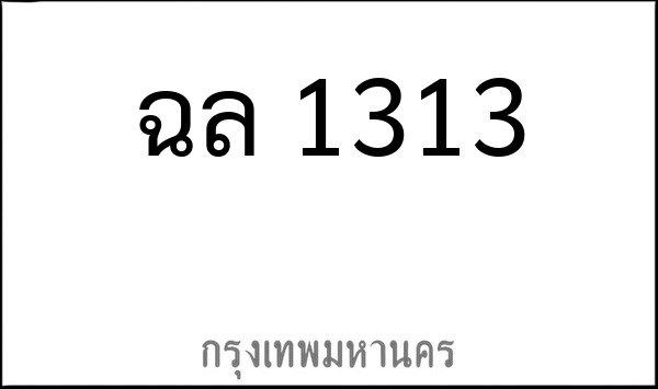 ทะเบียนรถยนต์ ฉล 1313